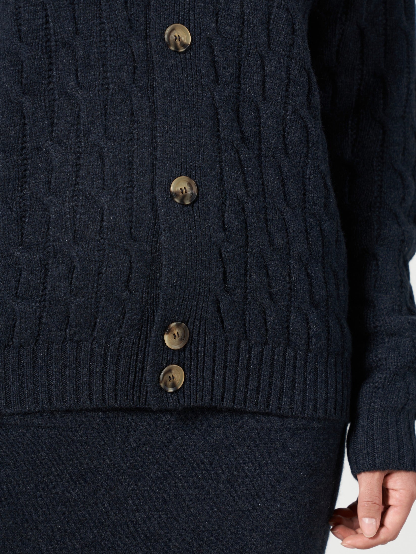 Cable Knit Classic Cashmere Cardigan