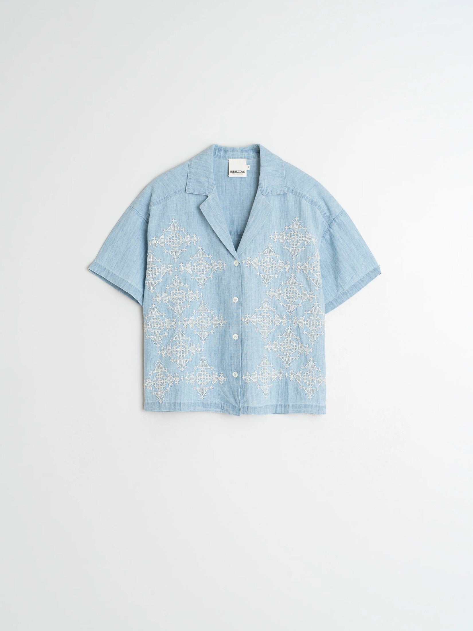 Embroidered Denim Shirt