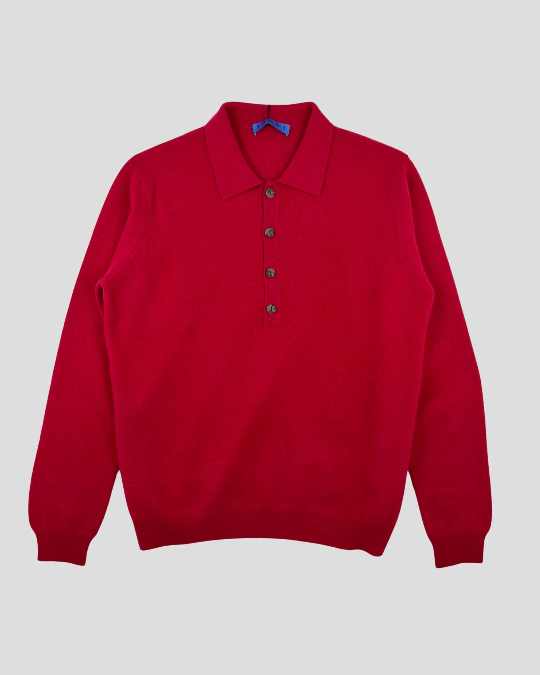 Cashmere Long Sleeve 4 Button Polo