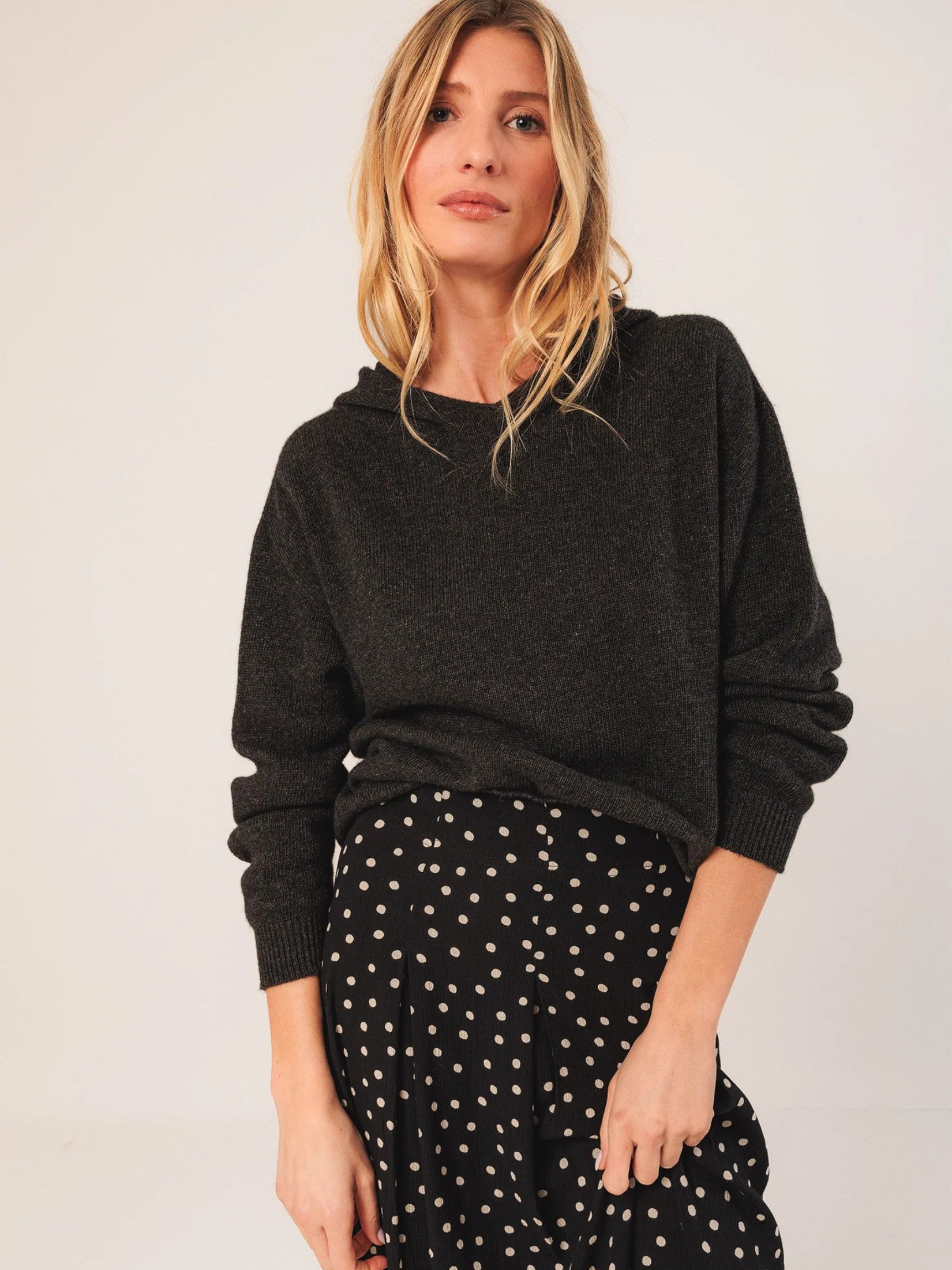 Polka Dot Midi Skirt