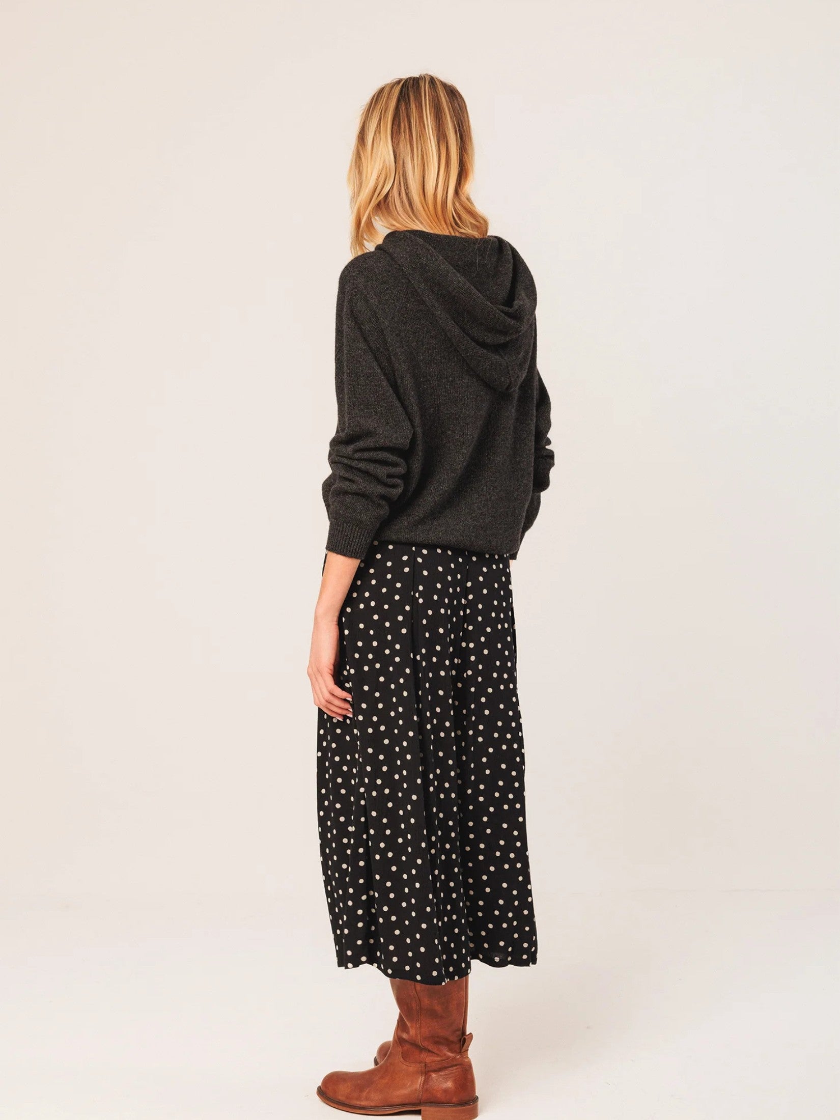 Polka Dot Midi Skirt