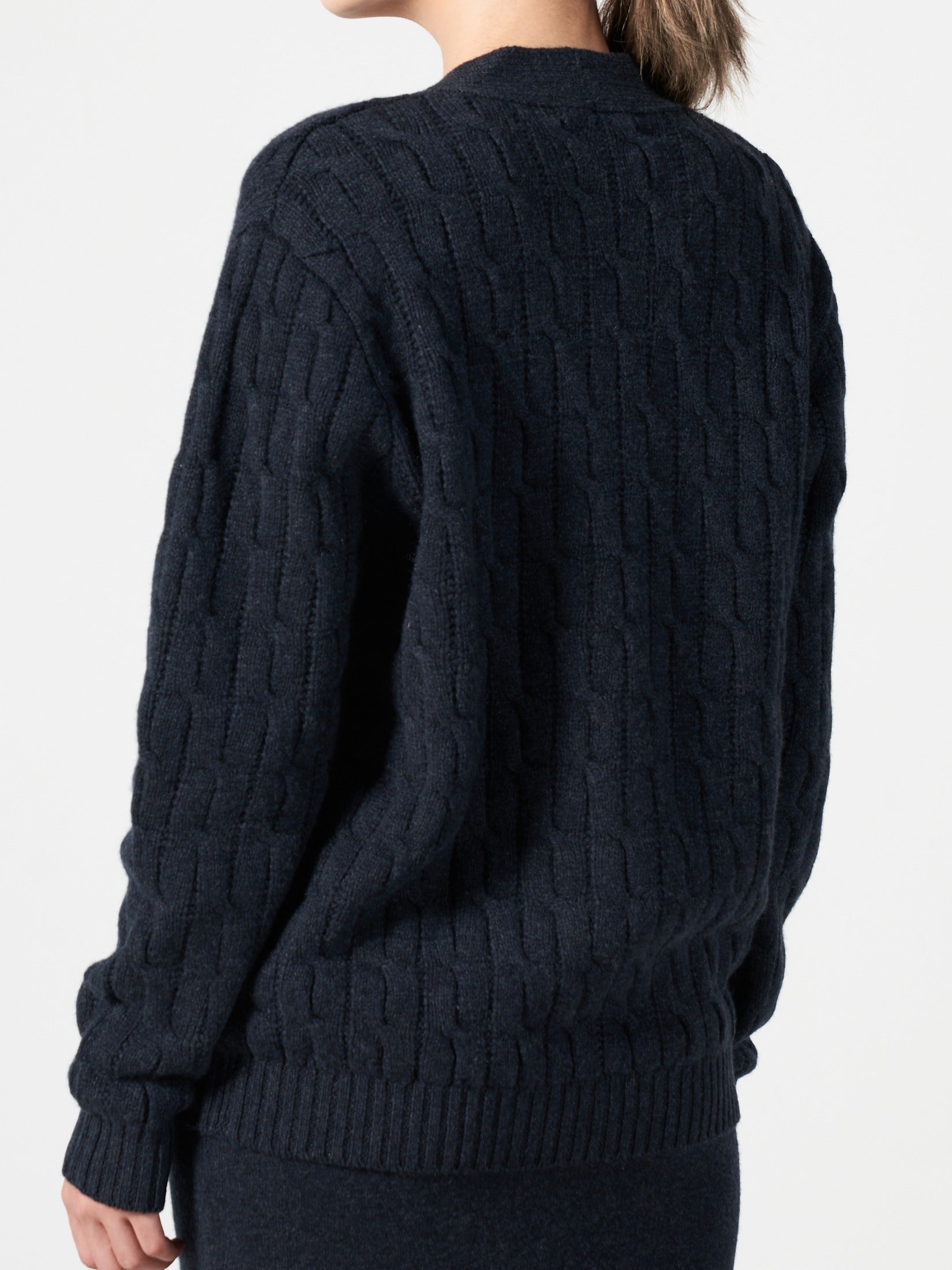 Cable Knit Classic Cashmere Cardigan