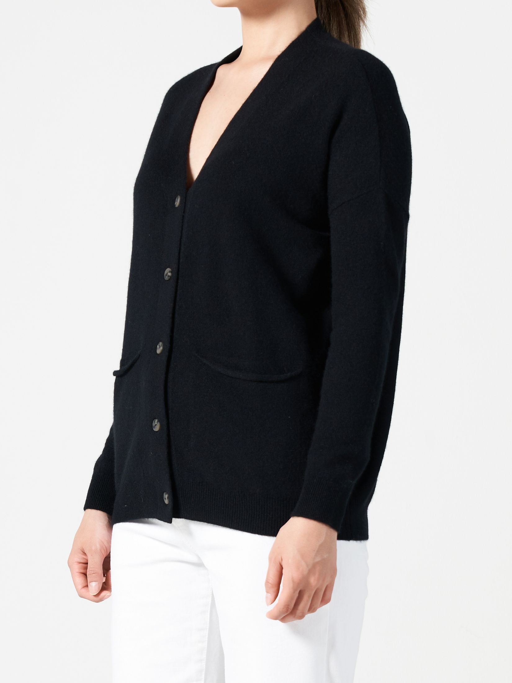 Cashmere Loose Pocket Cardigan