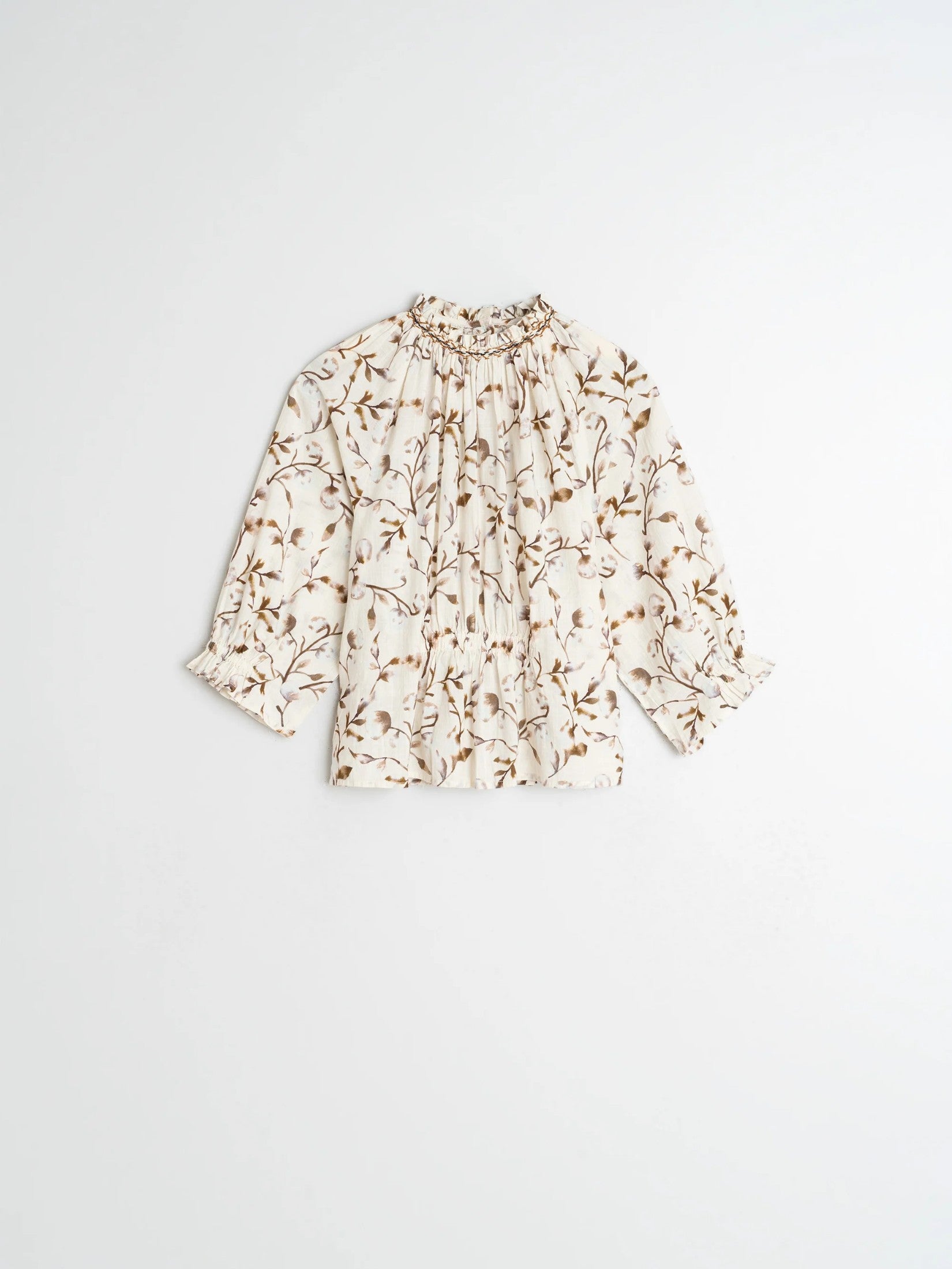 Elastic Cotton Blouse