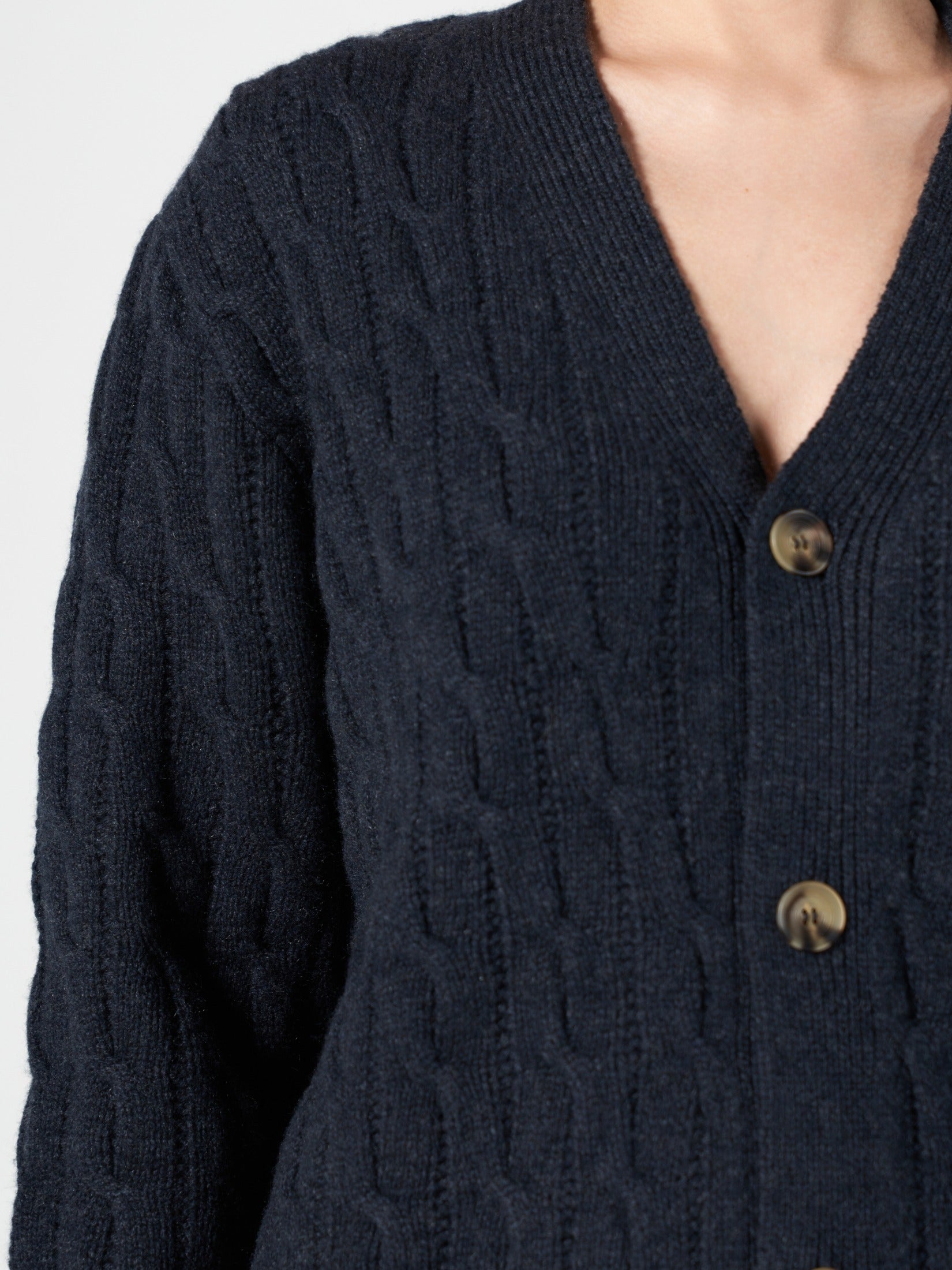 Cable Knit Classic Cashmere Cardigan
