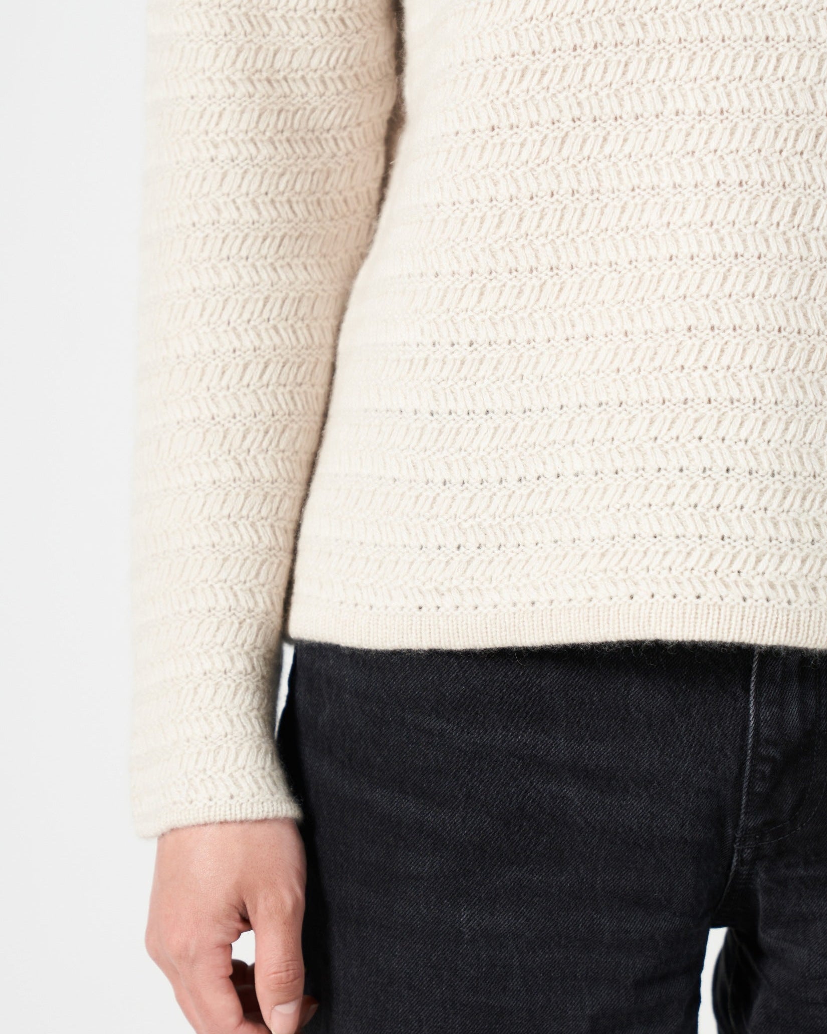 Running Stitch Cashmere Sweater
