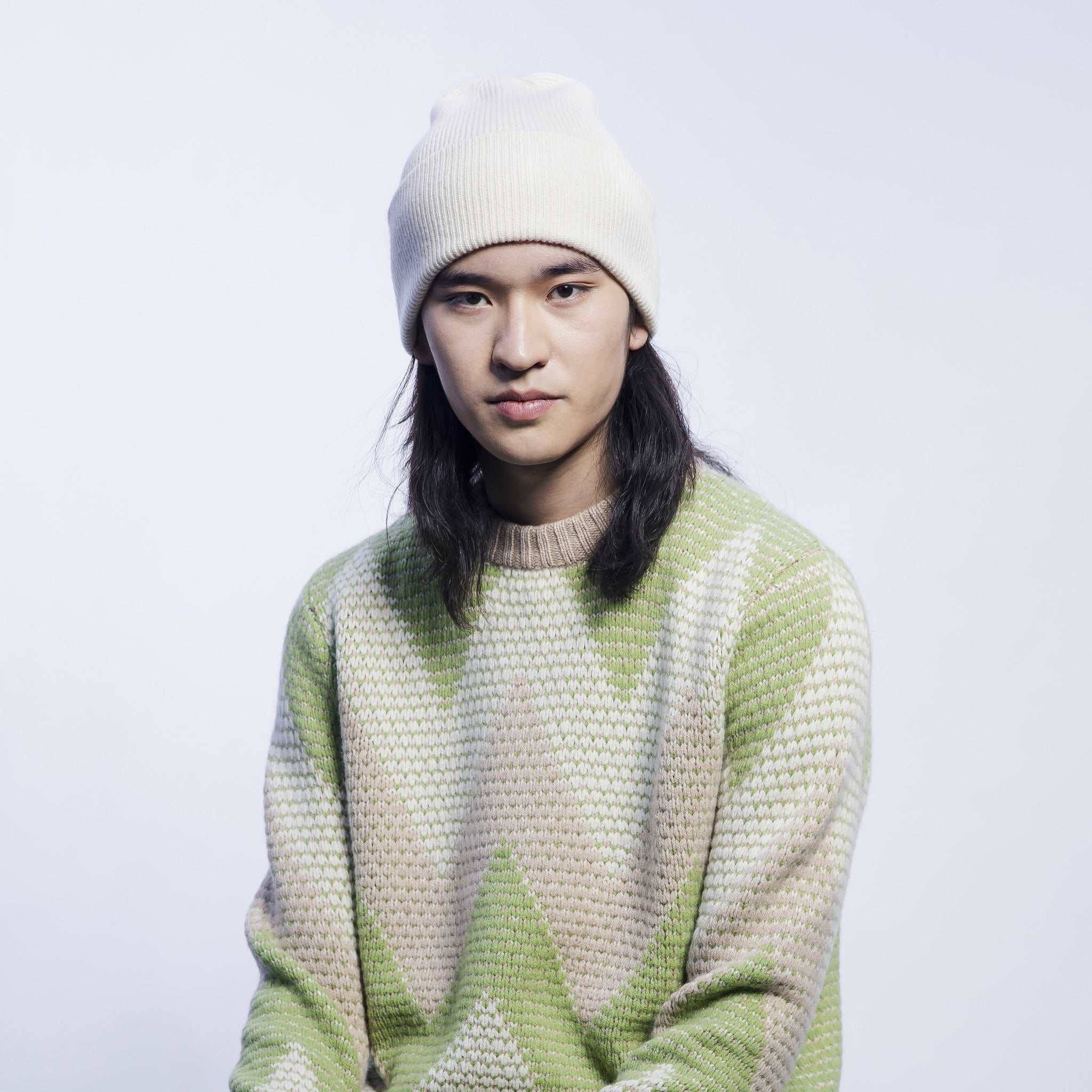 Cashmere ribbed beanie