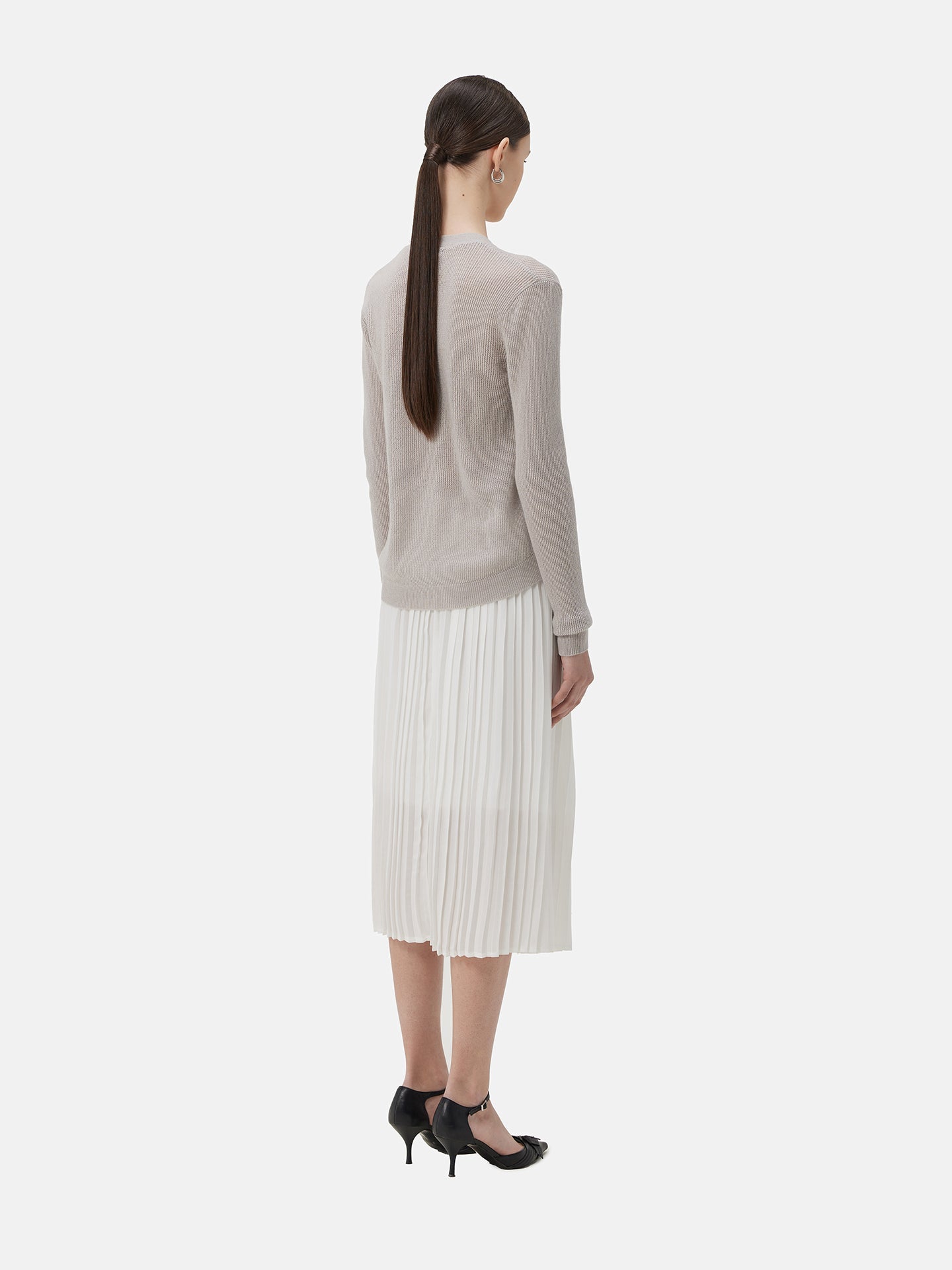 Cashmere Mesh Knit Cardigan