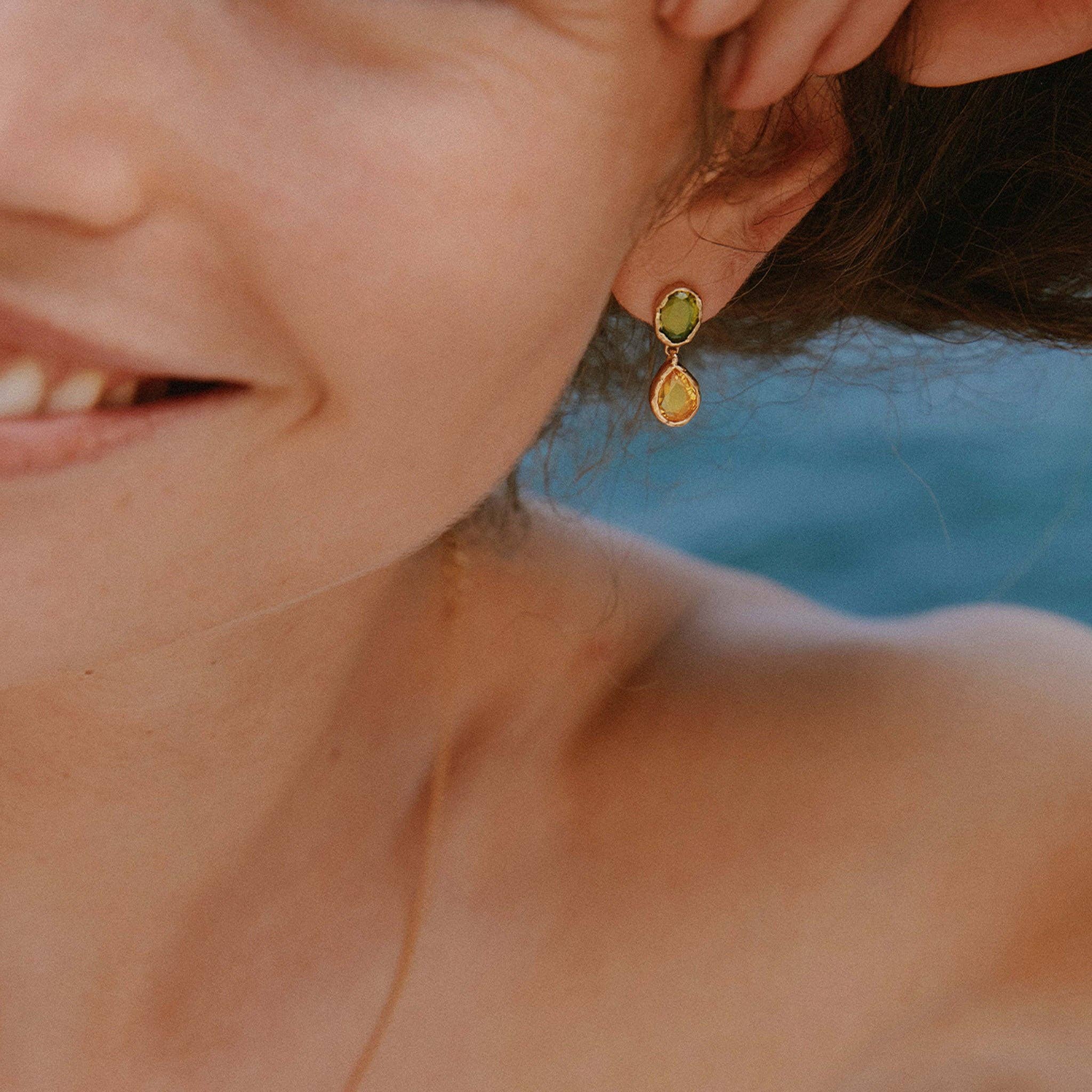 Pedra Earrings | Jewelry Gold Gift Waterproof