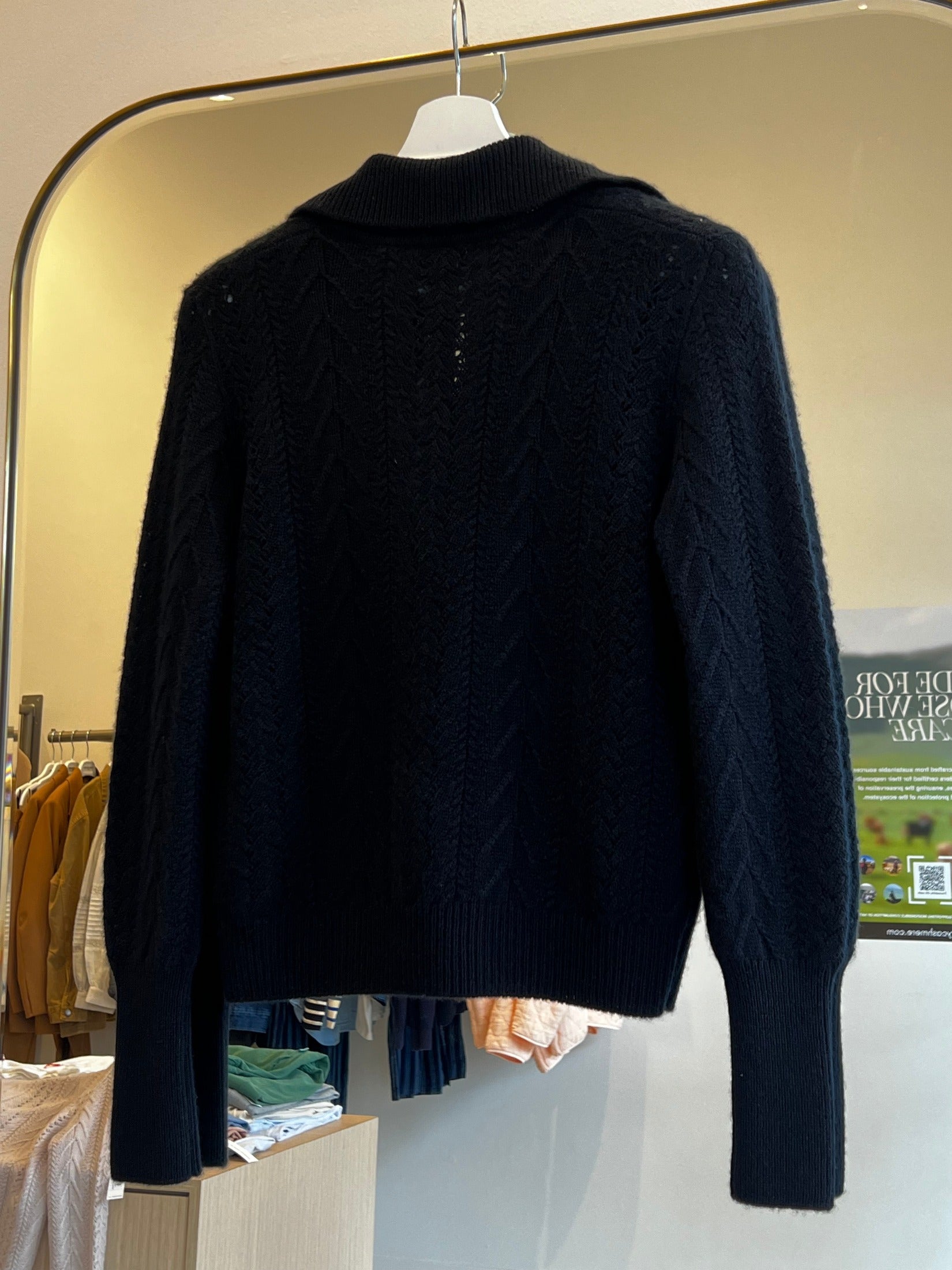 Cashmere Lace Stitch Polo