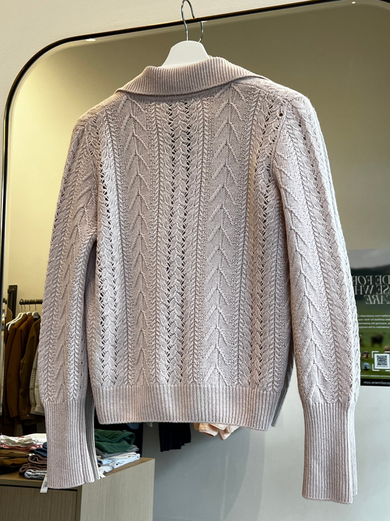 Cashmere Lace Stitch Polo