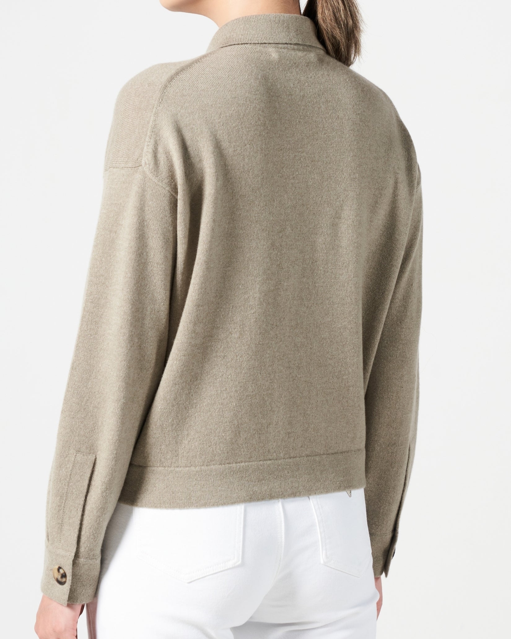 Cashmere Polo Cardigan