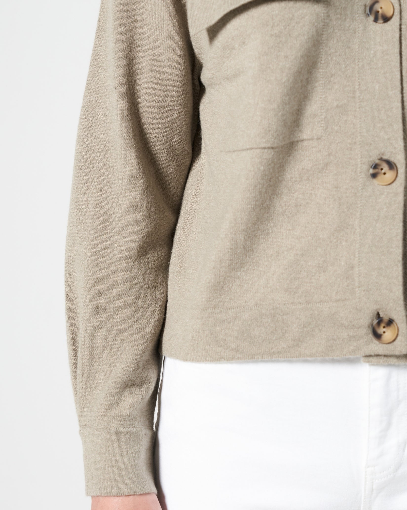 Cashmere Polo Cardigan