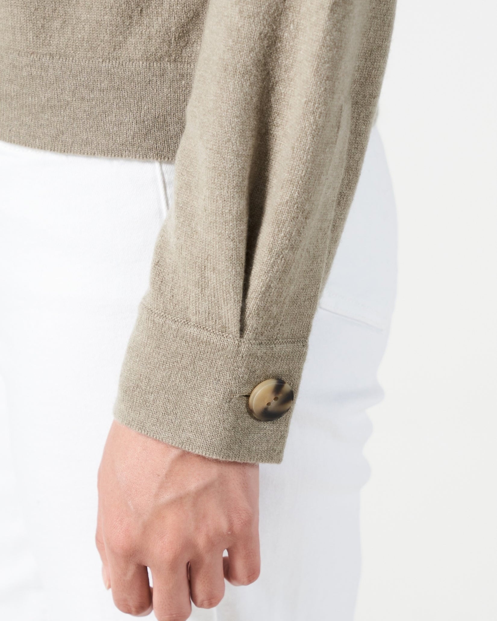Cashmere Polo Cardigan