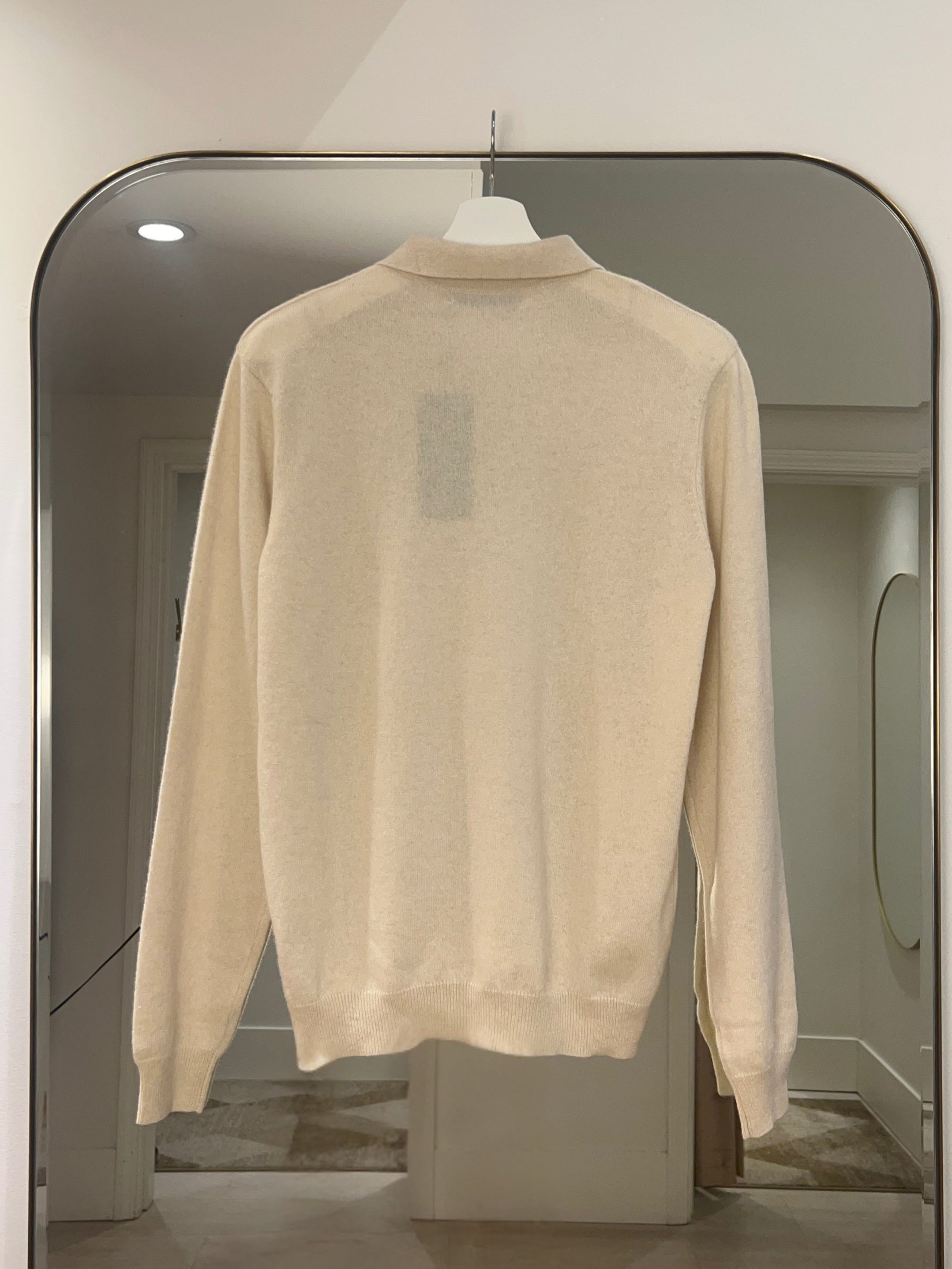 Cashmere Long Sleeve 4 Button Polo