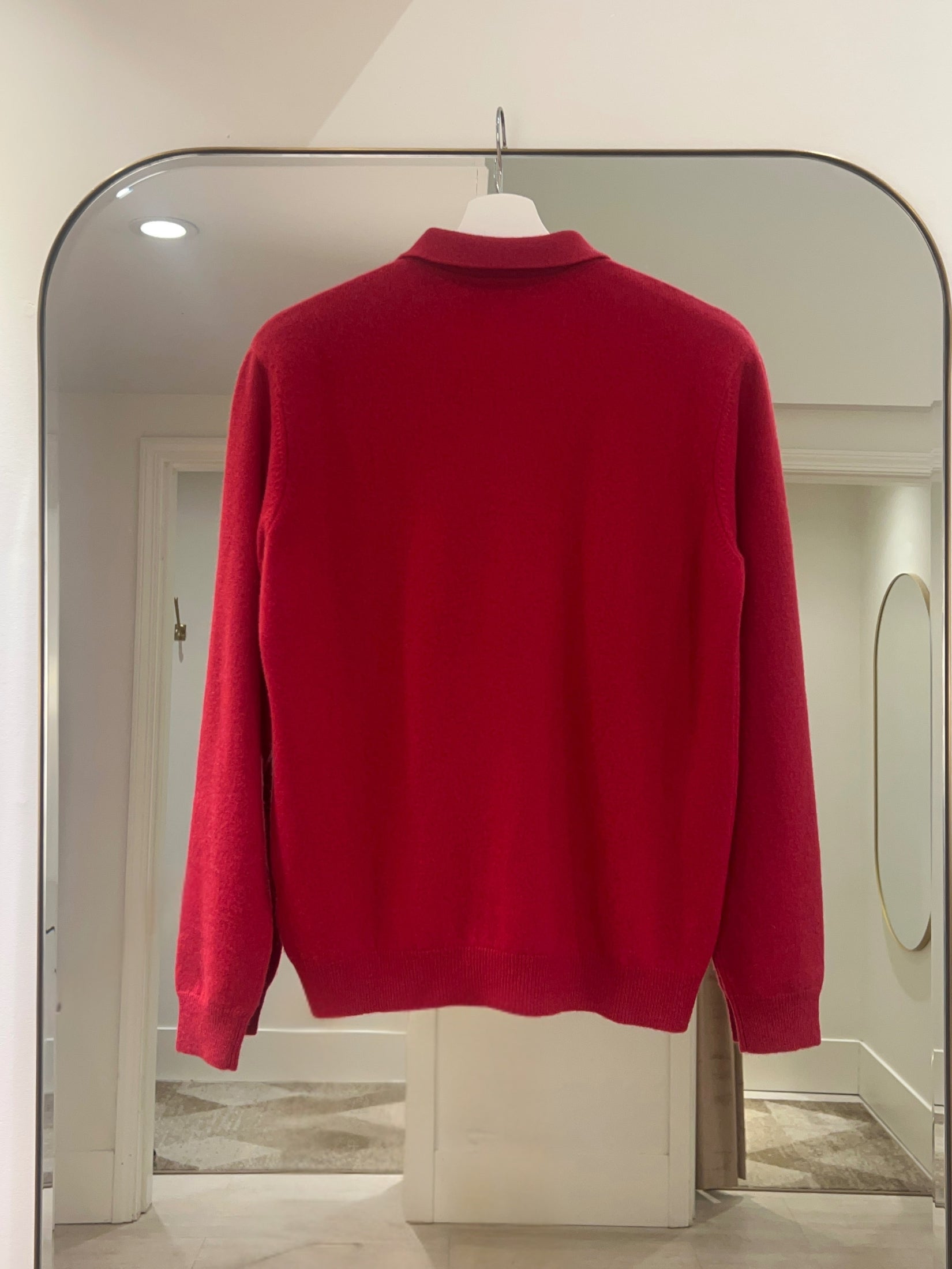 Cashmere Long Sleeve 4 Button Polo