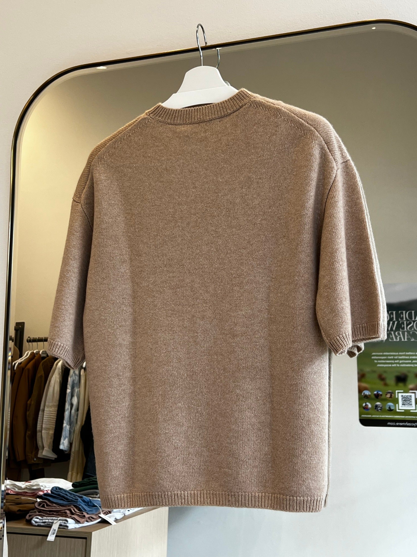 Cashmere Short Sleeve Round Neck