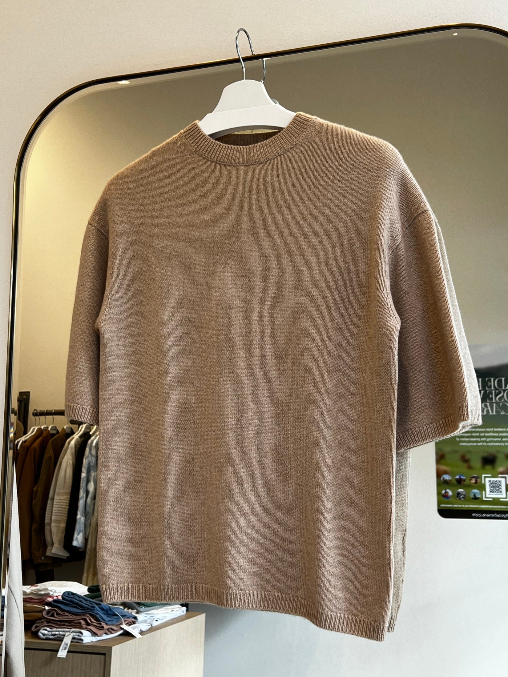 Cashmere Short Sleeve Round Neck