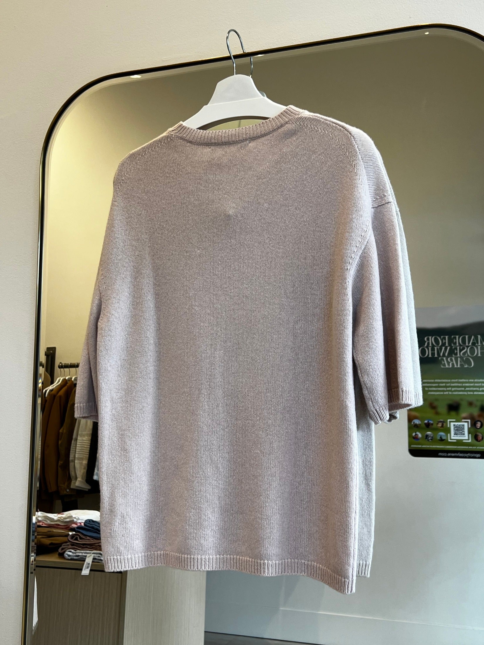 Cashmere Short Sleeve Round Neck