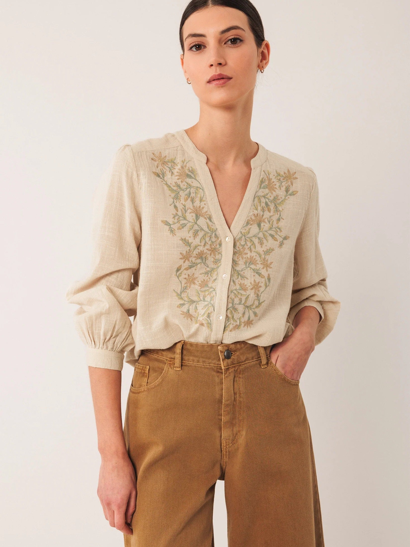 Combined Embroidered Shirt