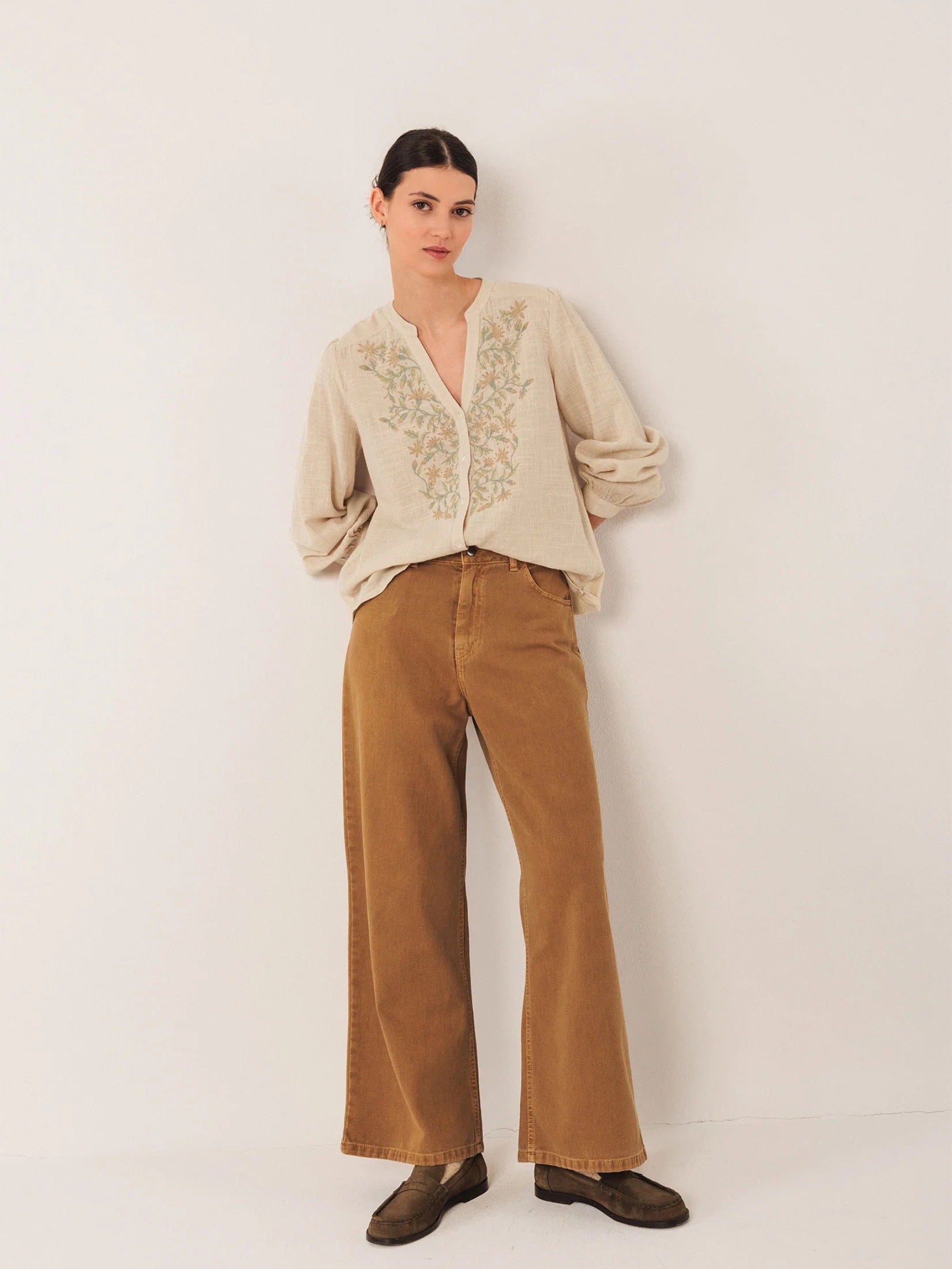 Combined Embroidered Shirt