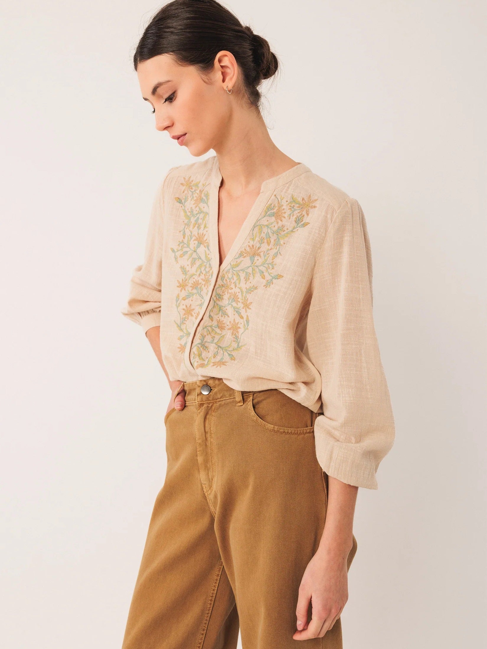 Combined Embroidered Shirt