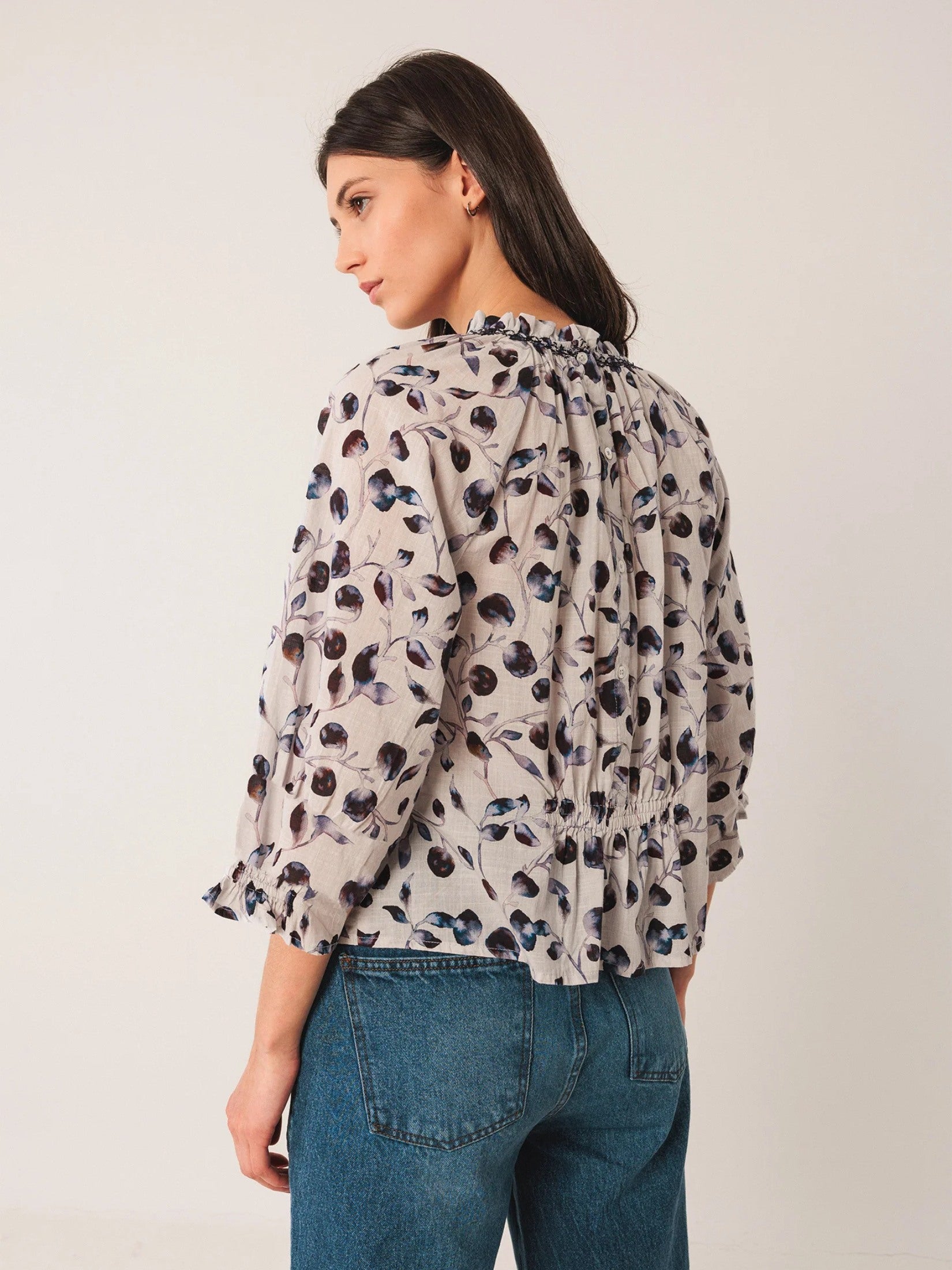 Elastic Cotton Blouse