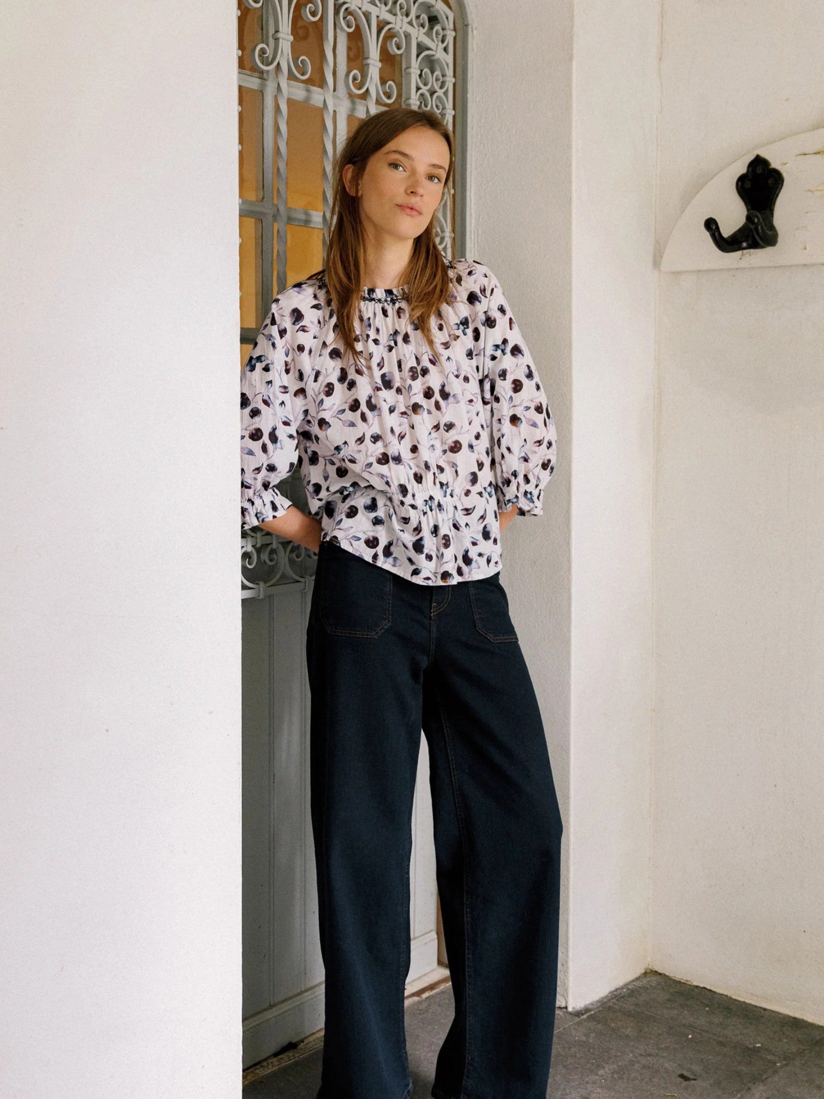 Elastic Cotton Blouse