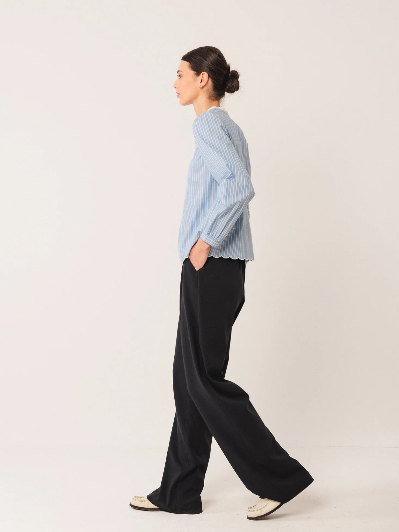 Embroidered Poplin Blouse