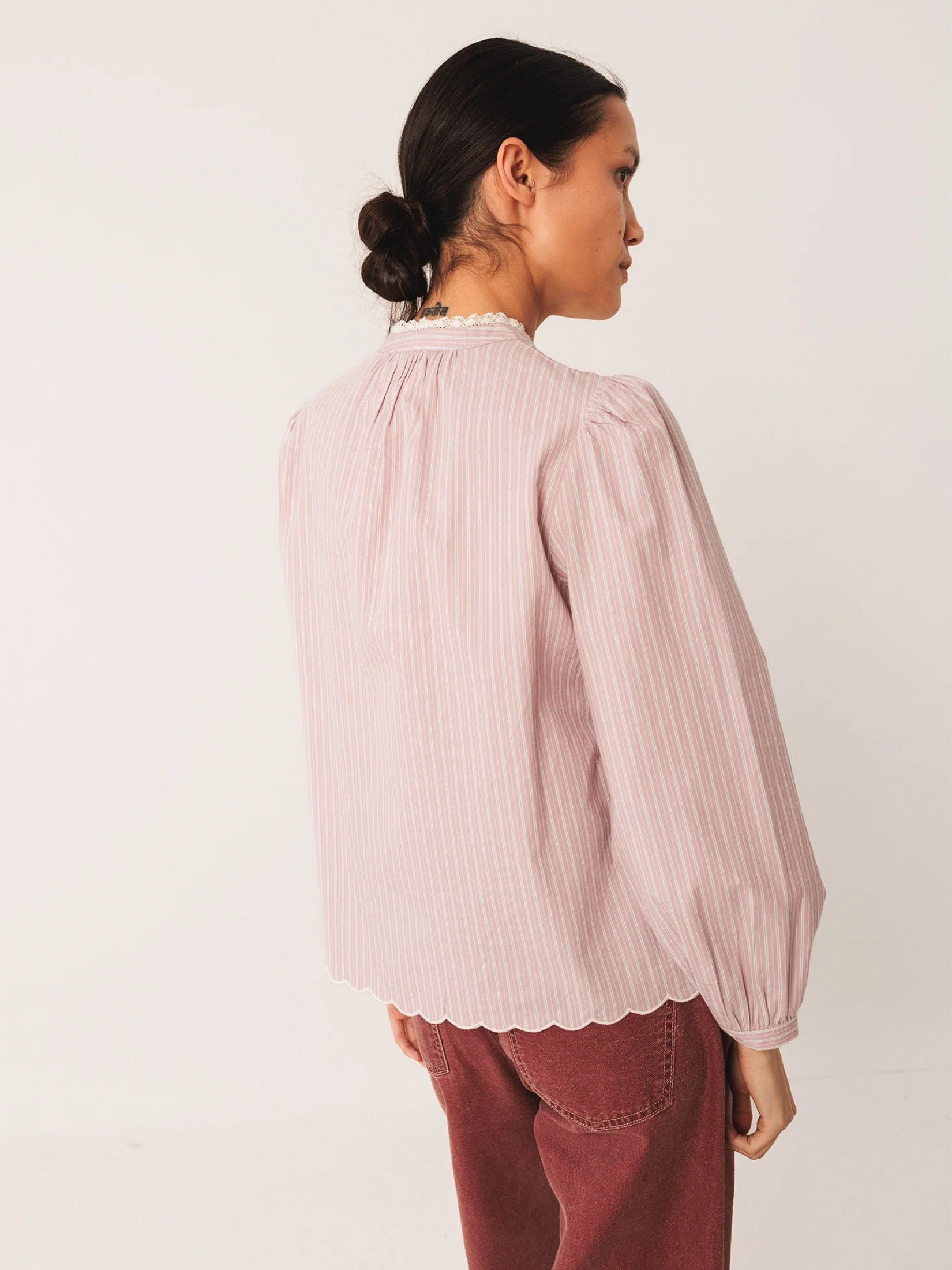 Embroidered Poplin Blouse