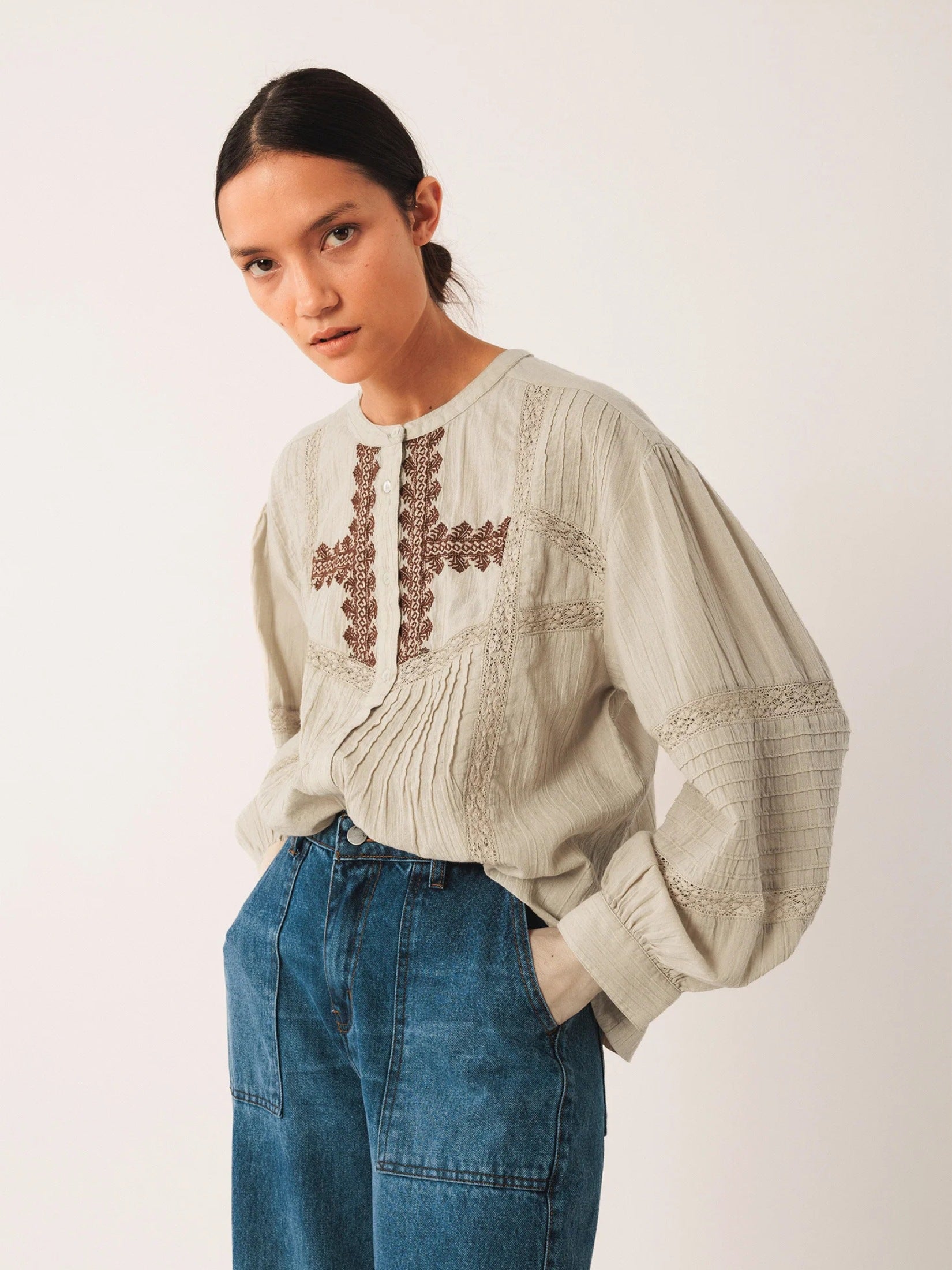 Ethnic Embroidered Shirt