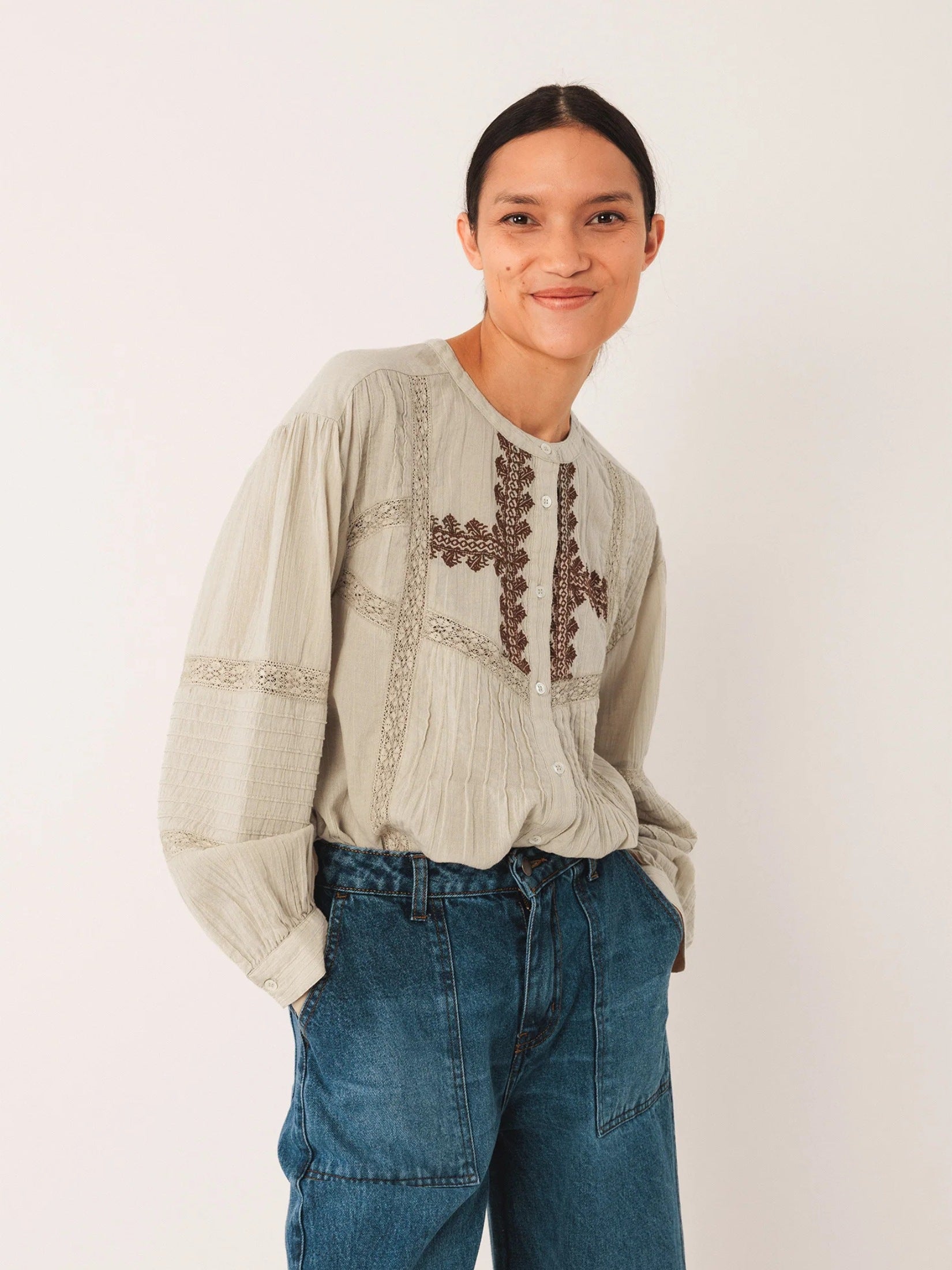 Ethnic Embroidered Shirt