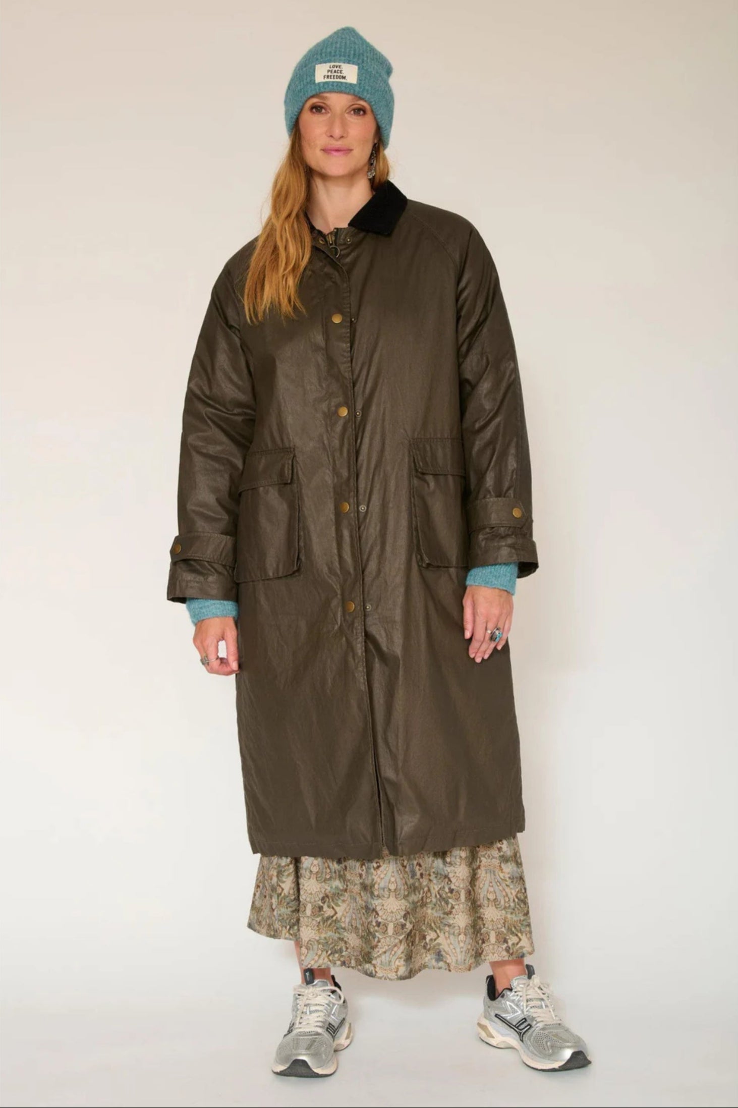 Waxed Long Coat -Magnus