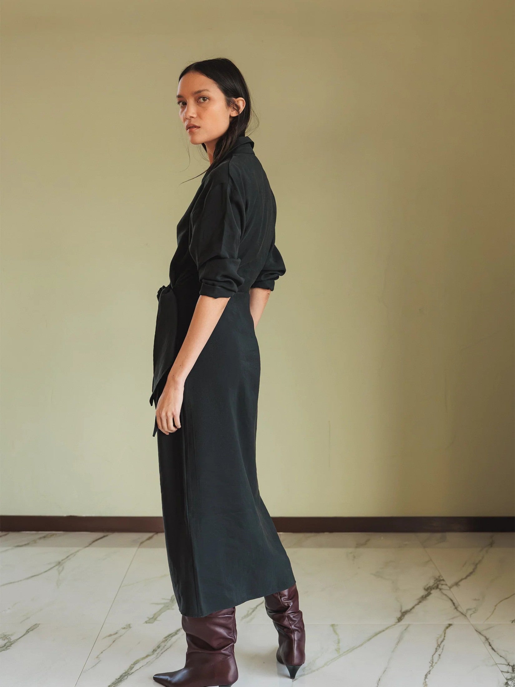 Knotted Draped Dress