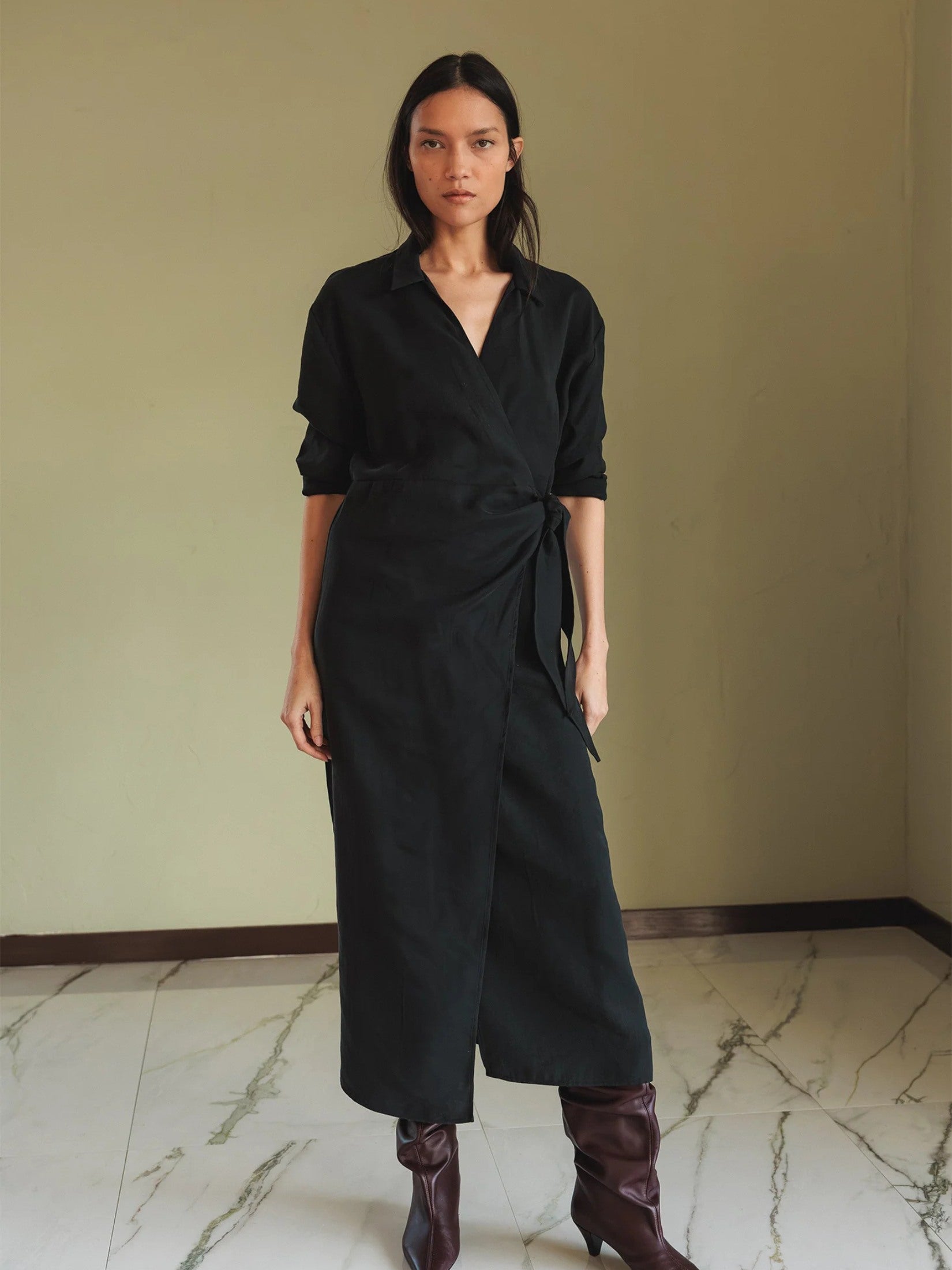 Knotted Draped Dress