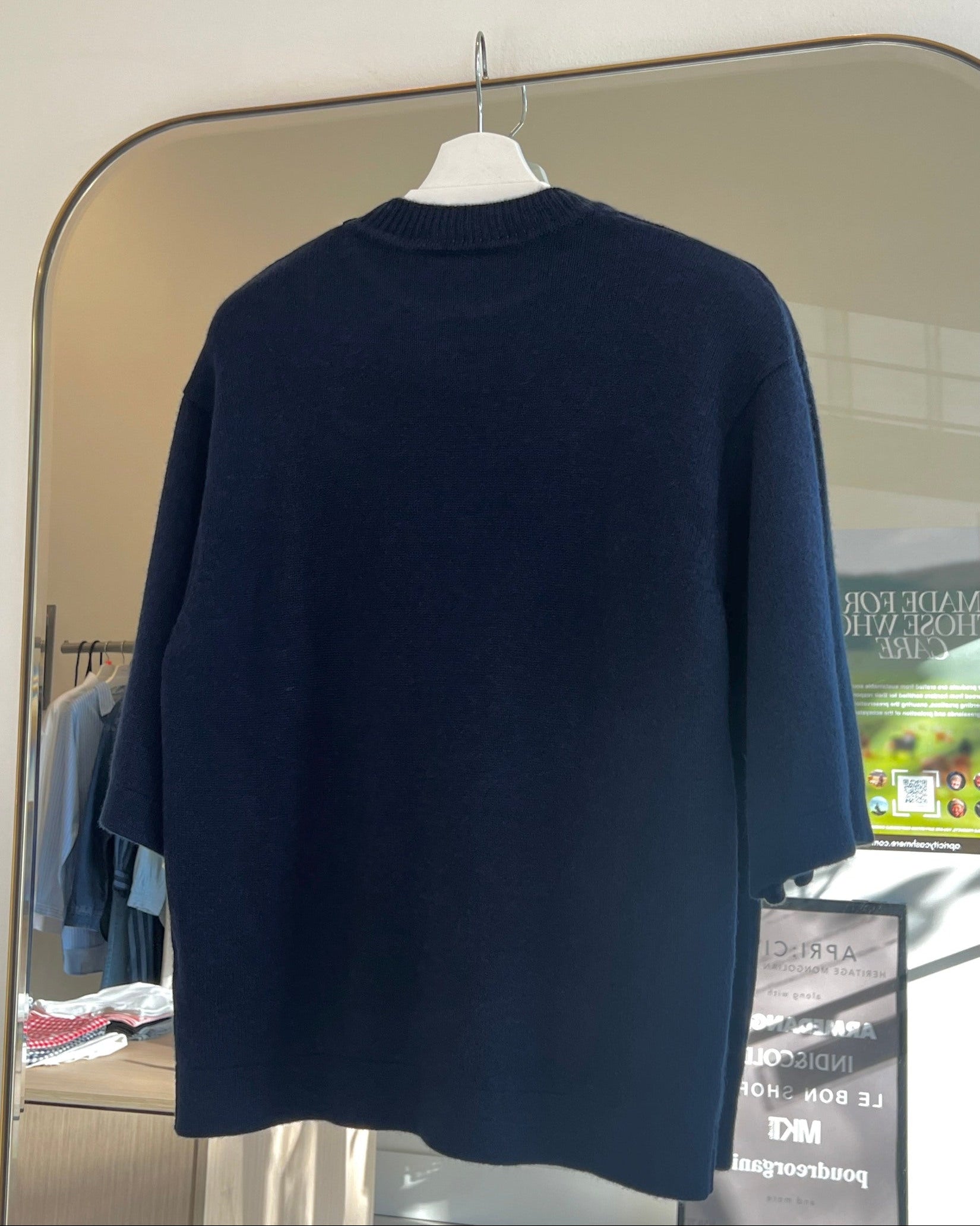Quarter Sleeve Loose Cashmere Sweater