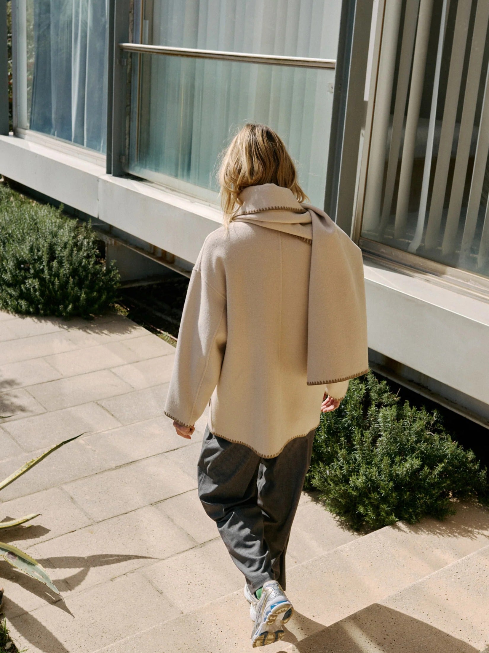 Embroidered Wool Coat